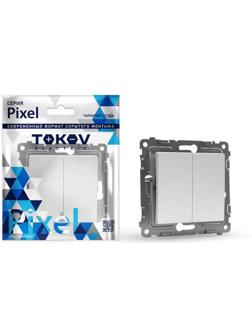 Переключатель проходной двухклавишный TOKOV ELECTRIC 