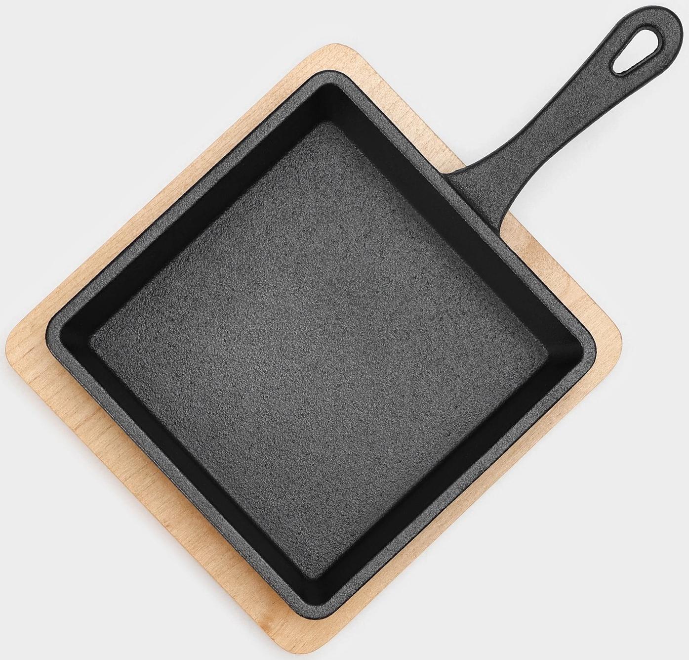 Сковорода чугунная Magma «Ханой», 23×13,5×3,5 см