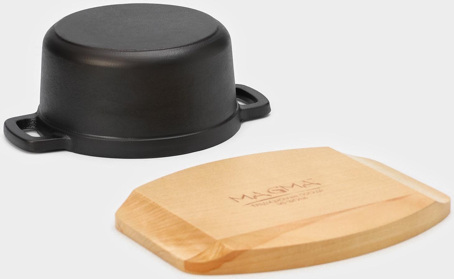 Кастрюля чугунная с крышкой Magma «Хотан», 750 мл, 18,6×14×7 см