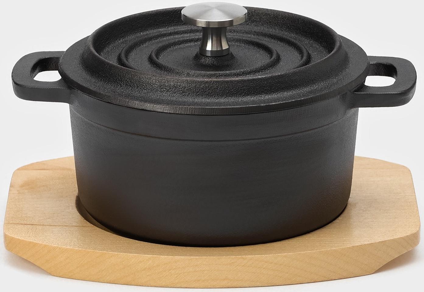 Кастрюля чугунная с крышкой Magma «Хотан», 750 мл, 18,6×14×7 см