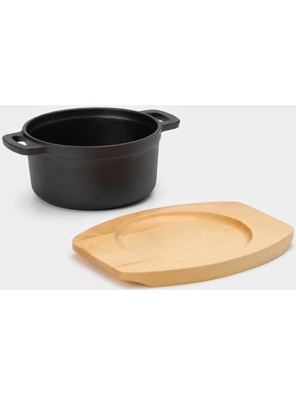 Кастрюля чугунная с крышкой Magma «Хотан», 750 мл, 18,6×14×7 см