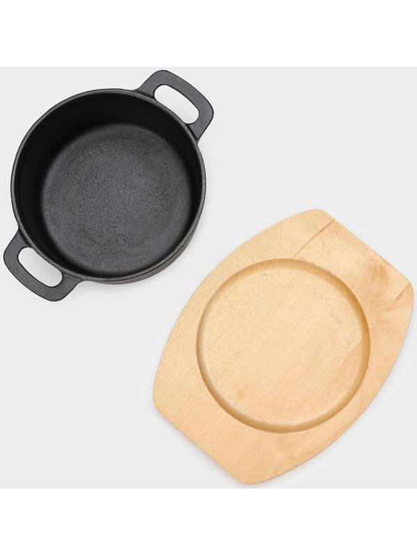 Кастрюля чугунная с крышкой Magma «Хотан», 750 мл, 18,6×14×7 см