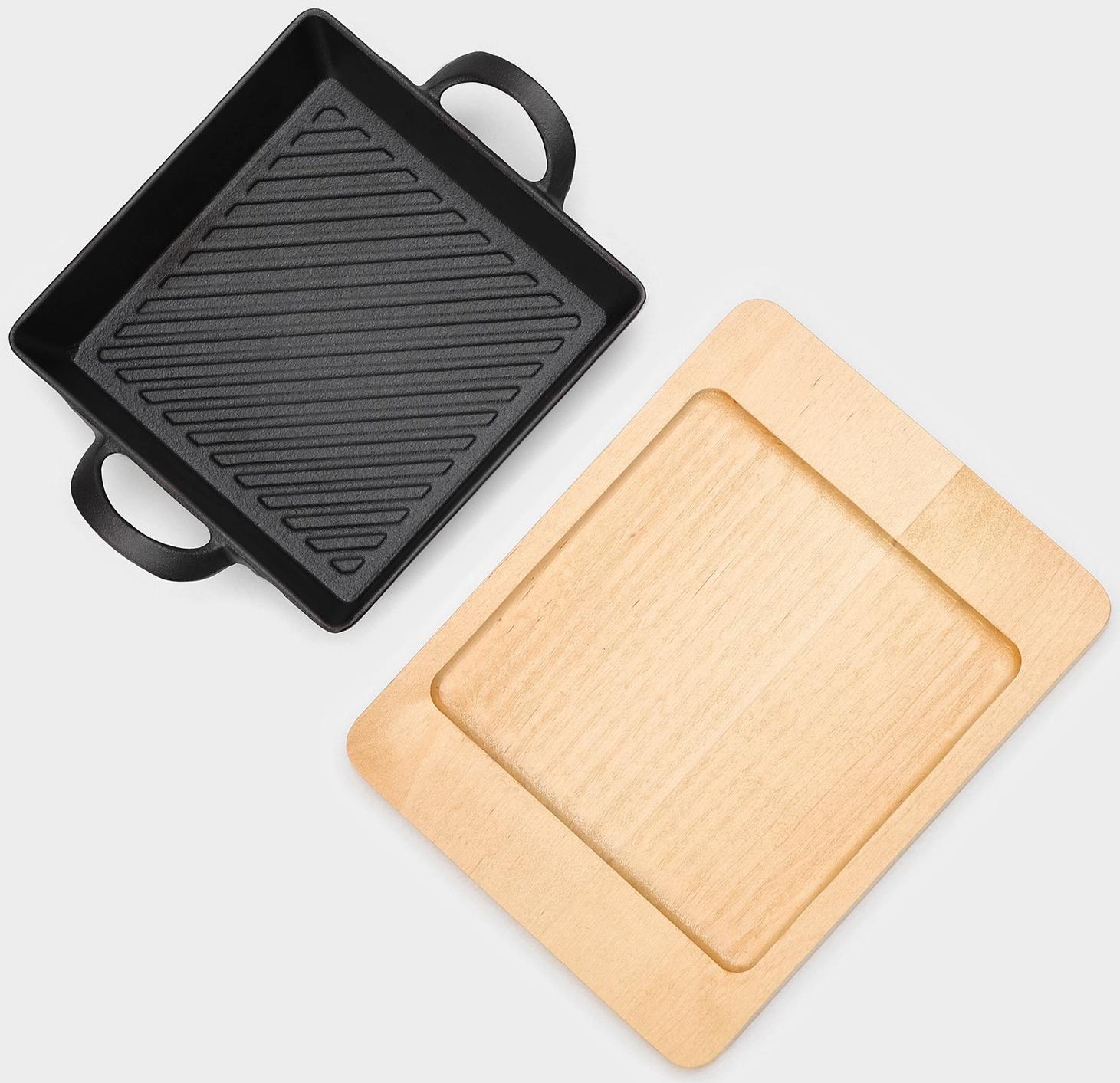 Сковорода-гриль чугунная Magma «Осан», 24×18×4 см