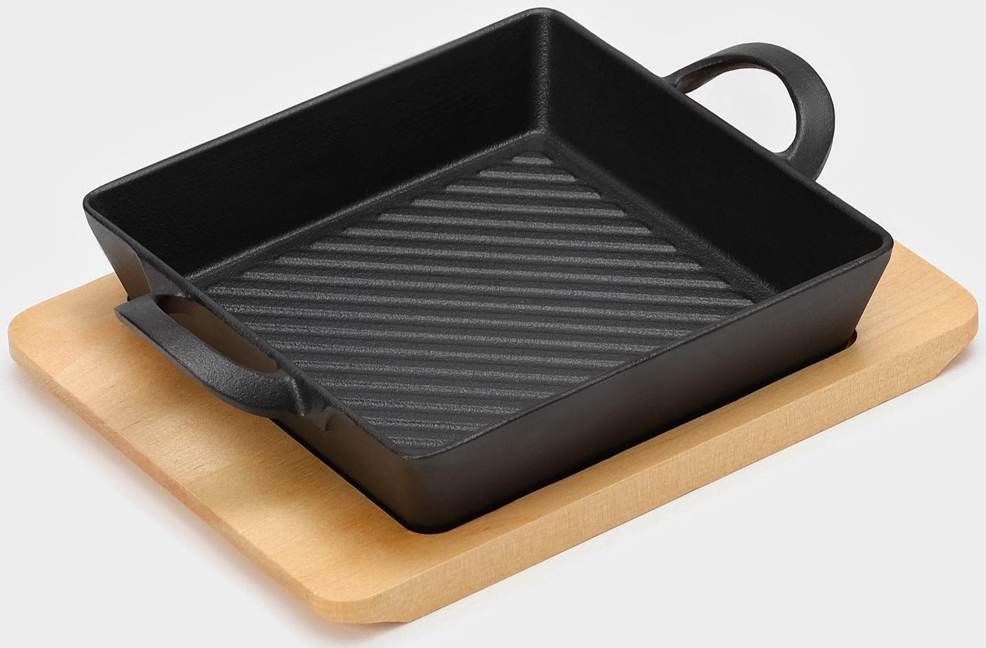 Сковорода-гриль чугунная Magma «Осан», 24×18×4 см