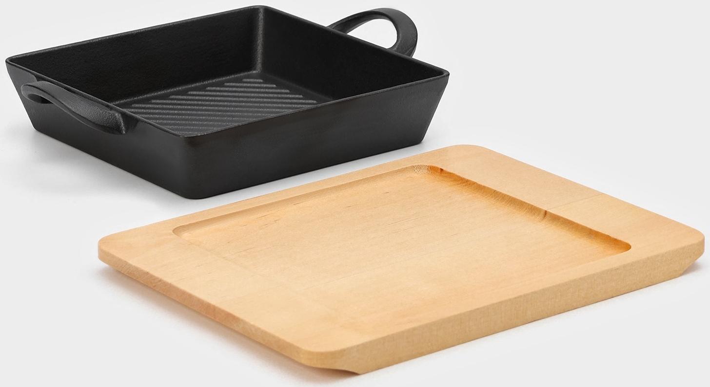 Сковорода-гриль чугунная Magma «Осан», 24×18×4 см