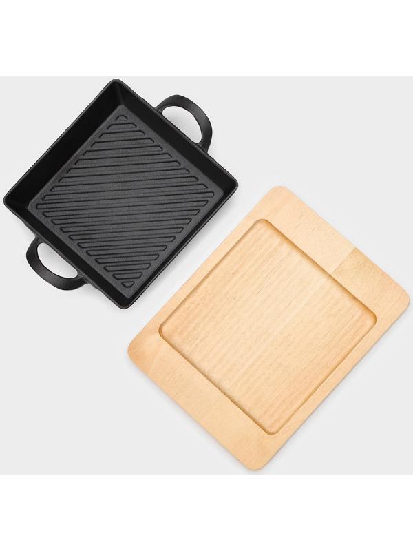 Сковорода-гриль чугунная Magma «Осан», 24×18×4 см