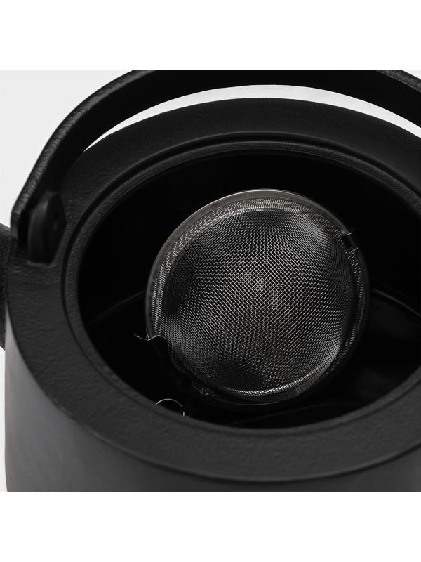 Чайник чугунный с эмалированным покрытием внутри Magma «Сайгон», 1,1 л, с ситом