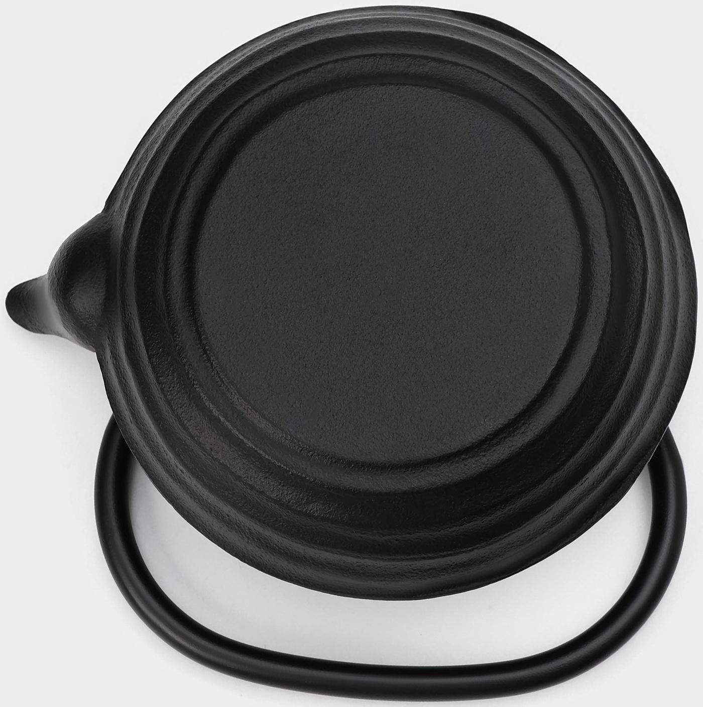 Чайник чугунный с эмалированным покрытием внутри Magma «Танан», 800 мл, с ситом