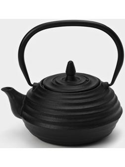 Чайник чугунный с эмалированным покрытием внутри Magma «Танан», 800 мл, с ситом