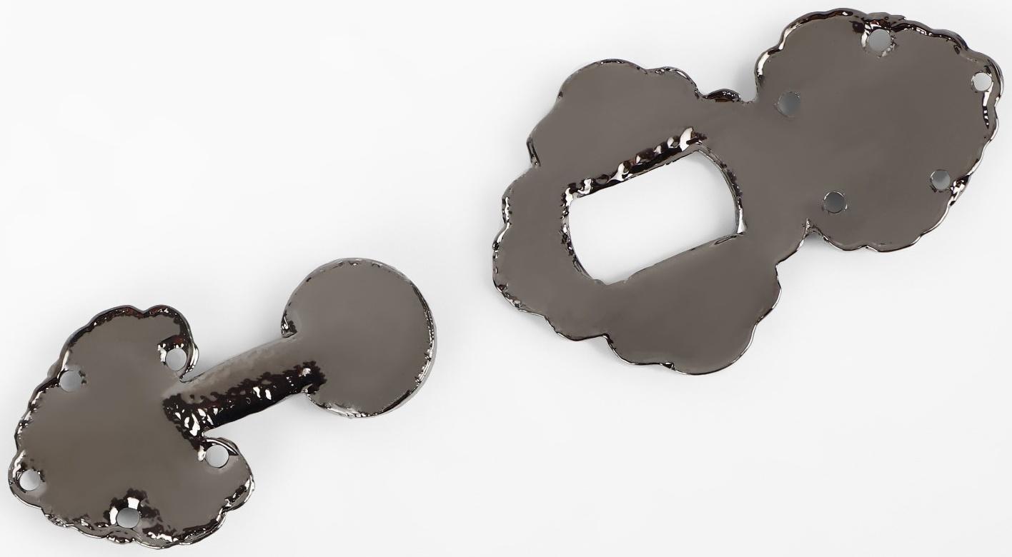 Декоративная застёжка, 6,3 × 2,8 см, цвет чёрный