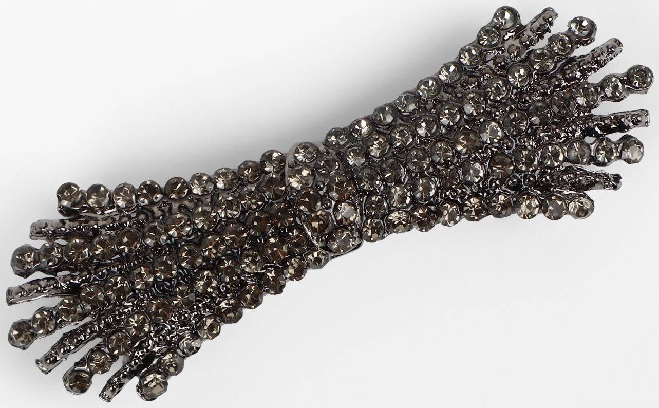 Декоративная застёжка, 4,3 × 1,3 см, цвет чёрный