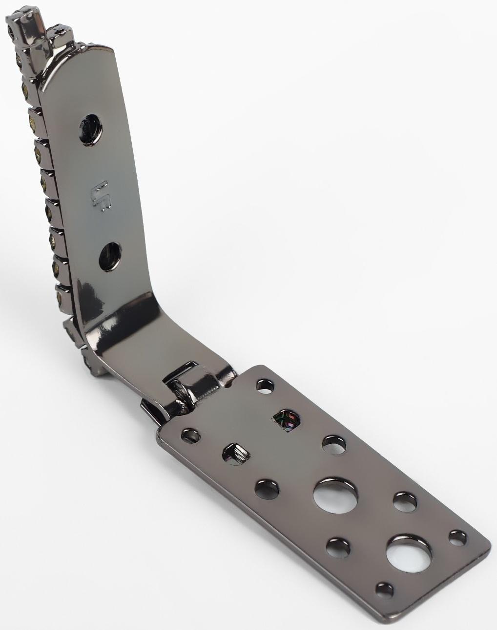 Декоративная застёжка, 8,2 × 3,5 см, цвет чёрный/серый