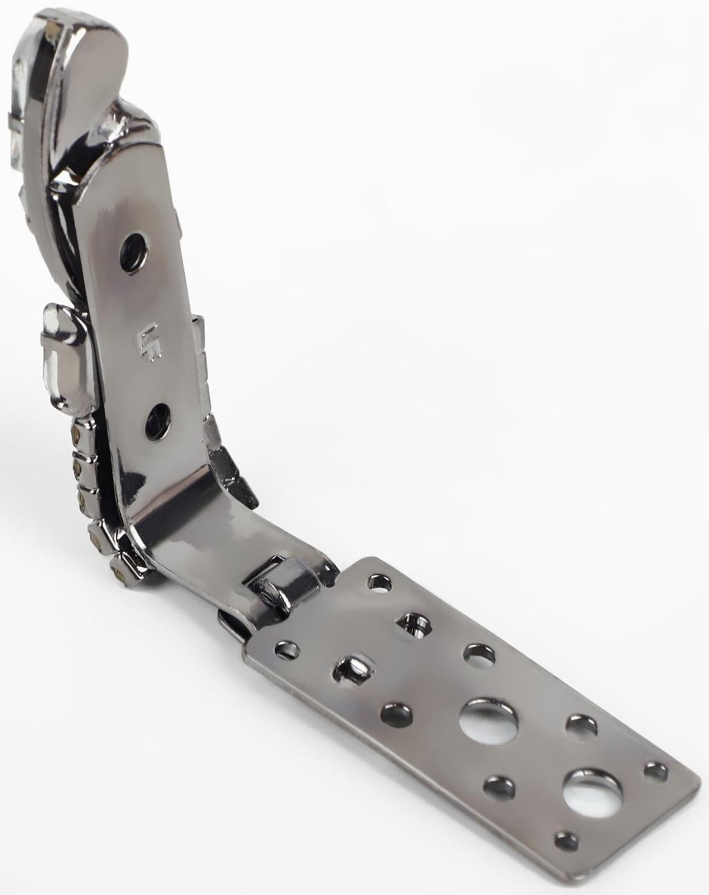 Декоративная застёжка, 8,5 × 4,4 см, цвет чёрный/серый