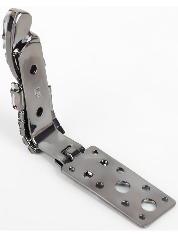 Декоративная застёжка, 8,5 × 4,4 см, цвет чёрный/серый