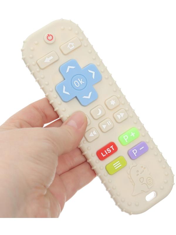 Прорезыватель для зубов «Пульт детский», цвет бежевый, размер 16 см