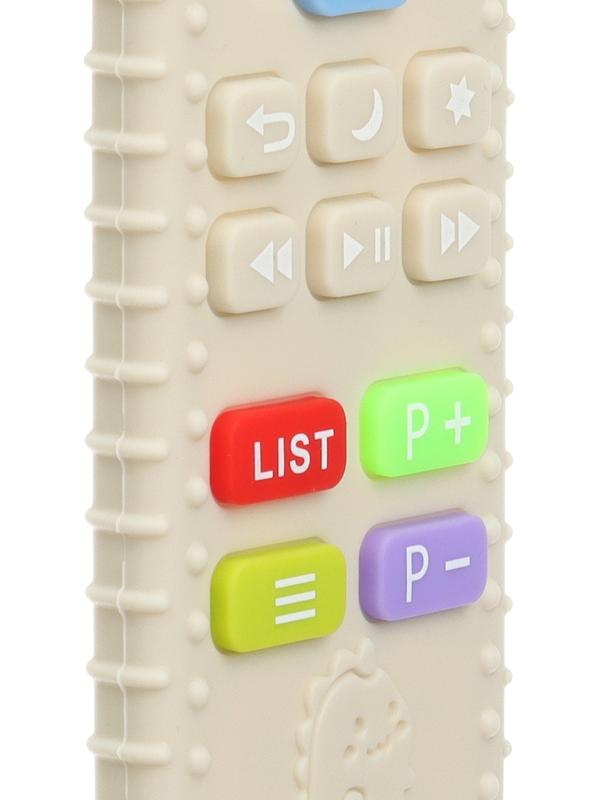 Прорезыватель для зубов «Пульт детский», цвет бежевый, размер 16 см