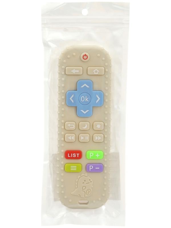 Прорезыватель для зубов «Пульт детский», цвет бежевый, размер 16 см