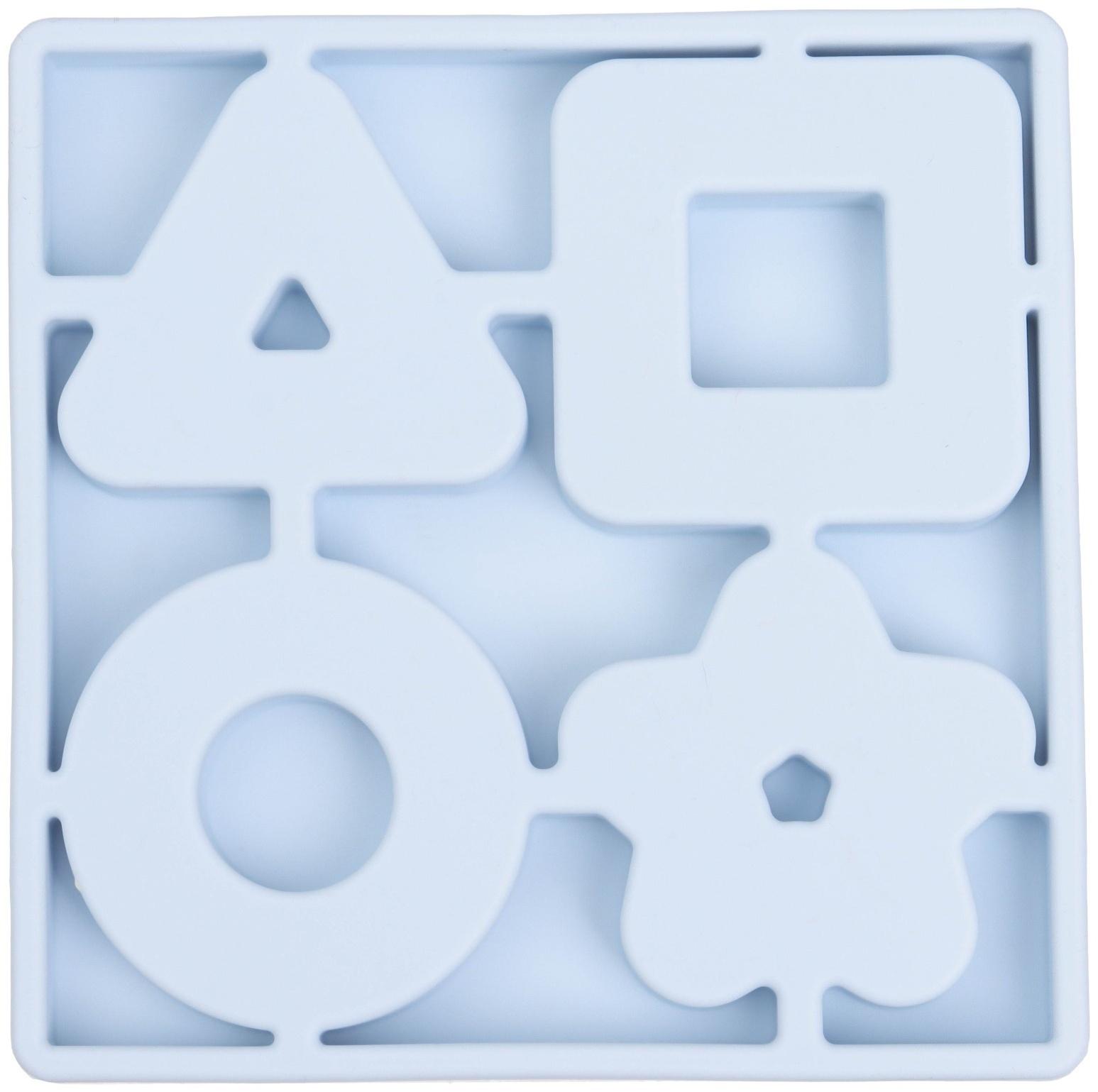 Развивающая игрушка - сортер «Изучаем фигуры», пищевой силикон, цвет голубой, Mum&Baby