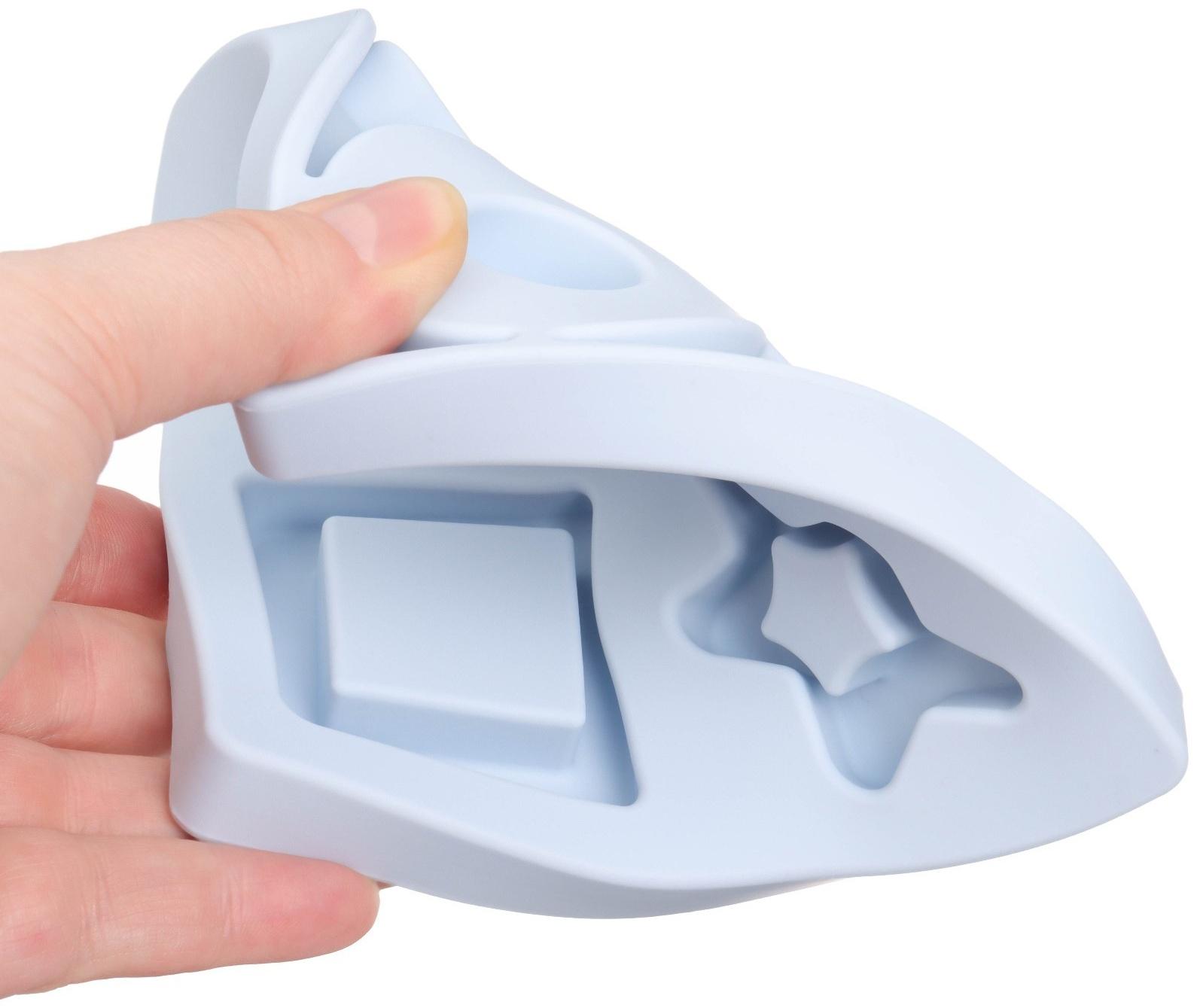 Развивающая игрушка - сортер «Изучаем фигуры», пищевой силикон, цвет голубой, Mum&Baby