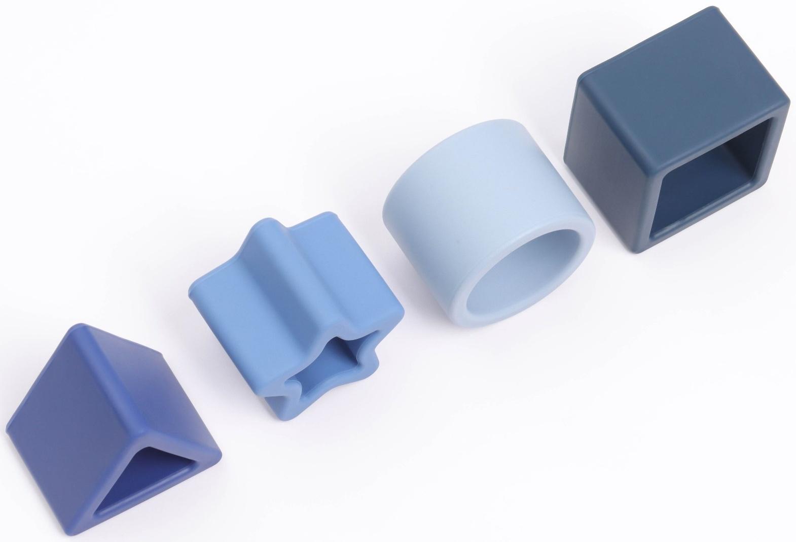 Развивающая игрушка - сортер «Изучаем фигуры», пищевой силикон, цвет голубой, Mum&Baby