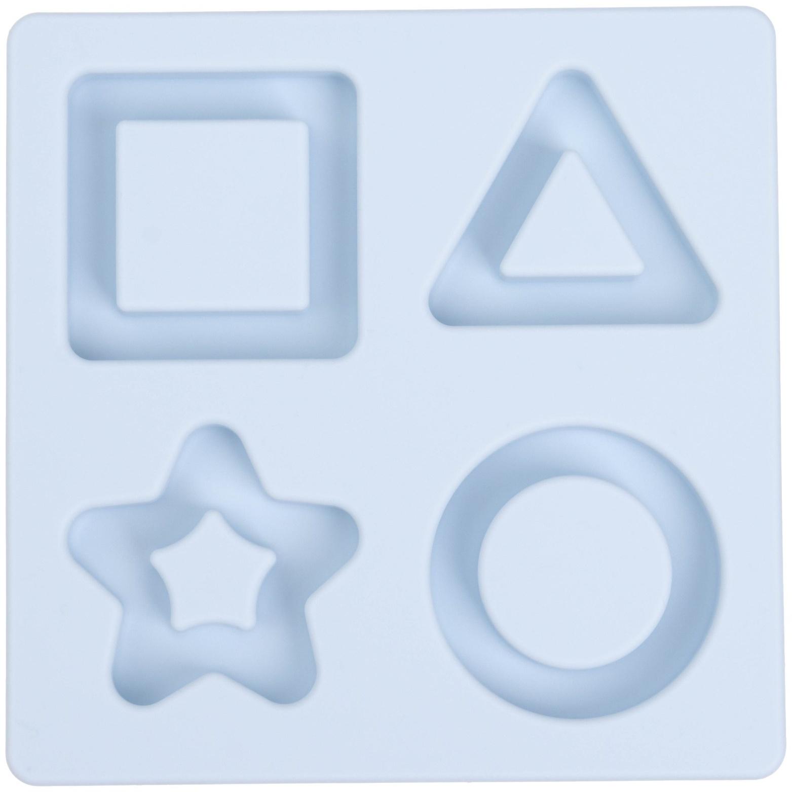 Развивающая игрушка - сортер «Изучаем фигуры», пищевой силикон, цвет голубой, Mum&Baby