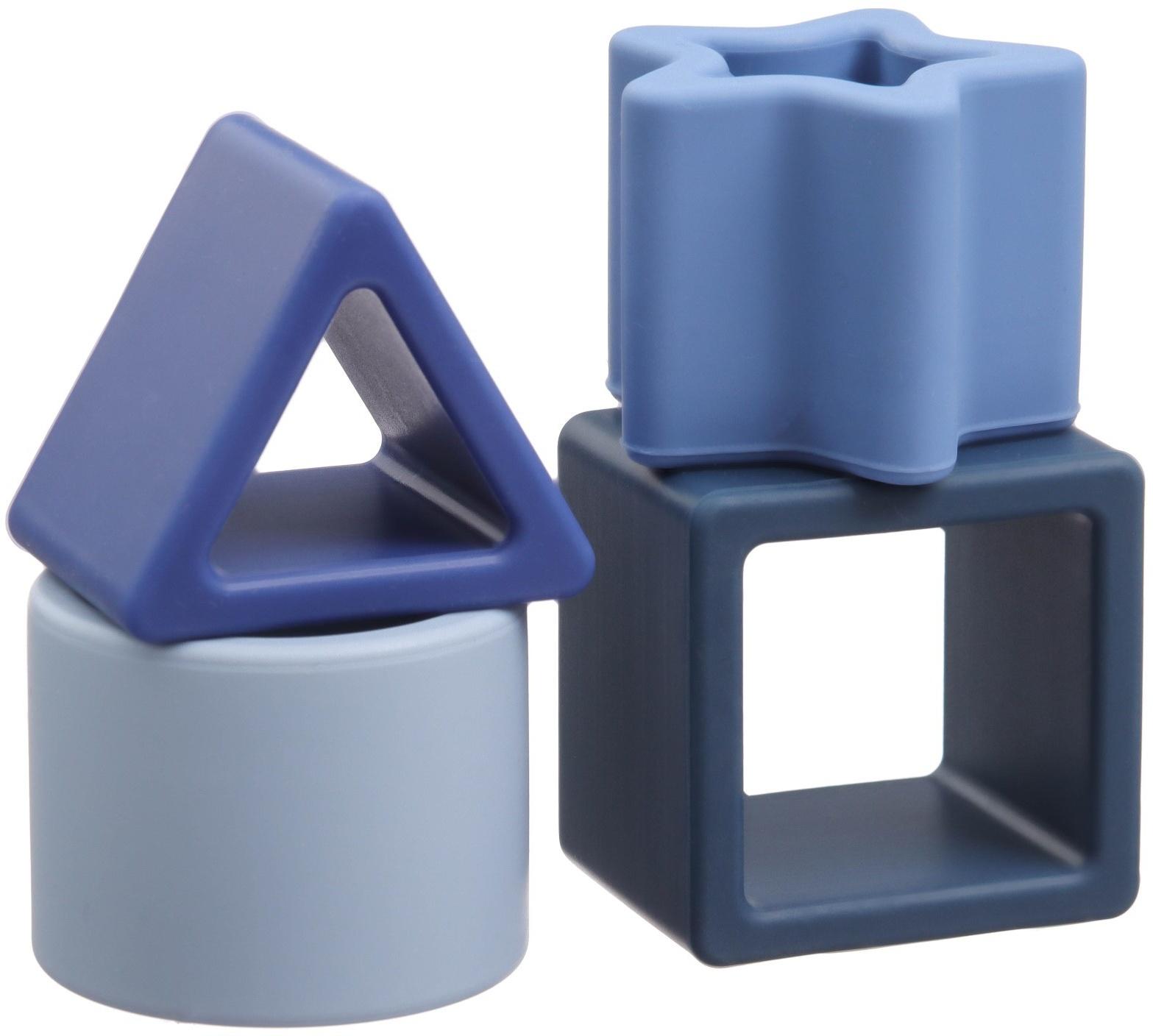 Развивающая игрушка - сортер «Изучаем фигуры», пищевой силикон, цвет голубой, Mum&Baby