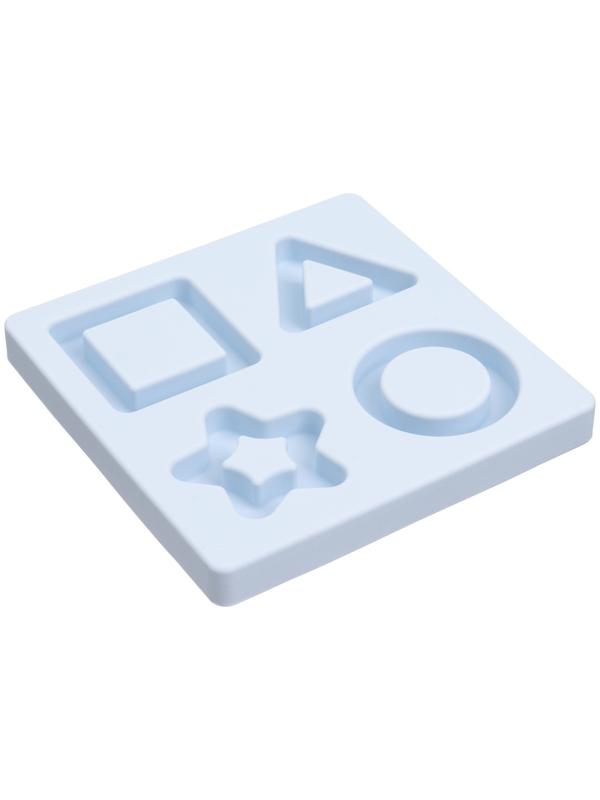 Развивающая игрушка - сортер «Изучаем фигуры», пищевой силикон, цвет голубой, Mum&Baby