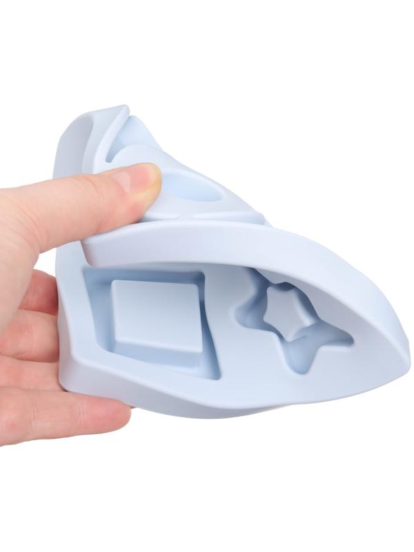 Развивающая игрушка - сортер «Изучаем фигуры», пищевой силикон, цвет голубой, Mum&Baby