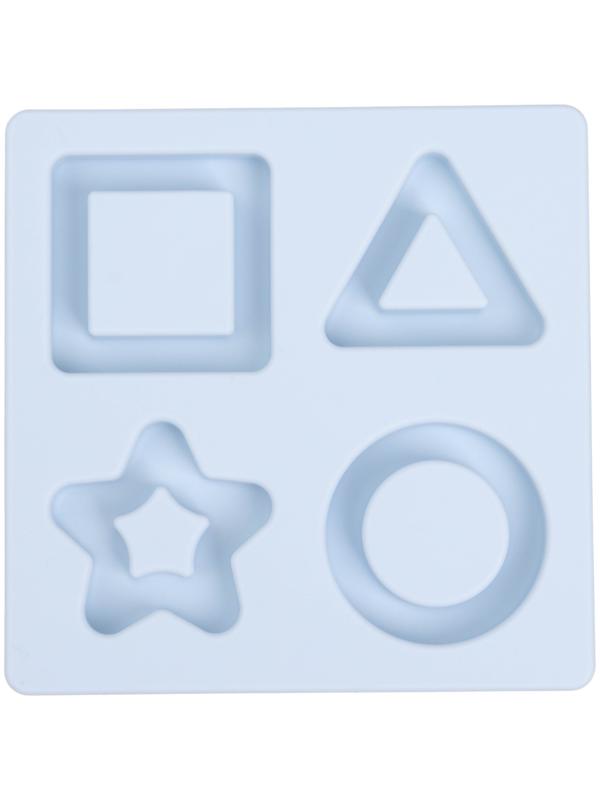 Развивающая игрушка - сортер «Изучаем фигуры», пищевой силикон, цвет голубой, Mum&Baby