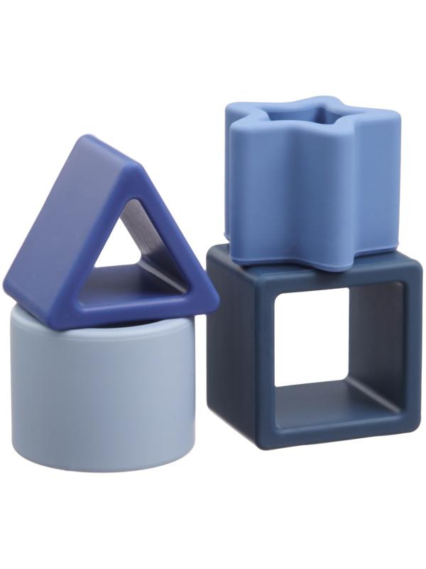 Развивающая игрушка - сортер «Изучаем фигуры», пищевой силикон, цвет голубой, Mum&Baby