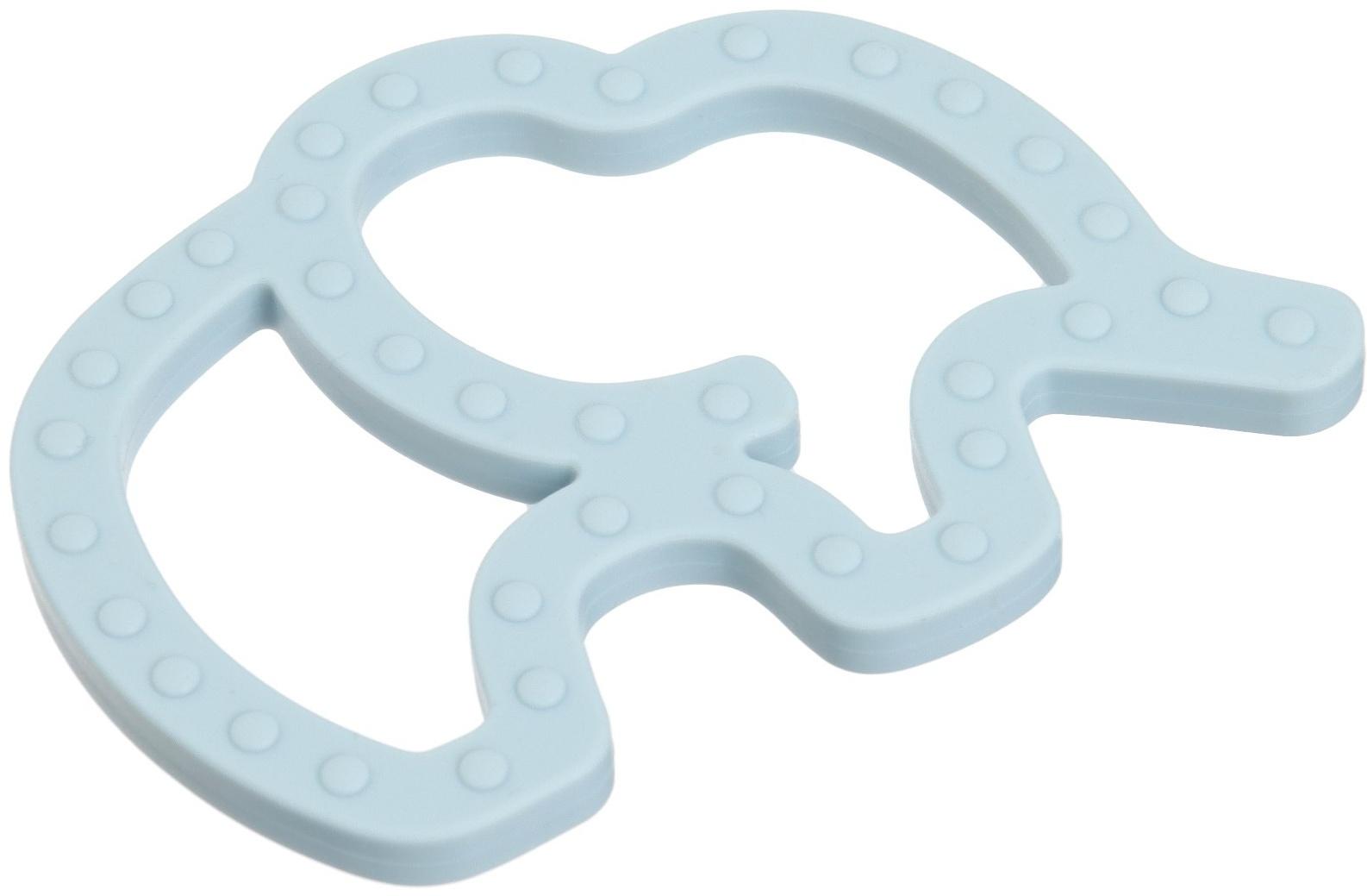 Прорезыватель силиконовый «Слоник», цвет синий, Mum&Baby