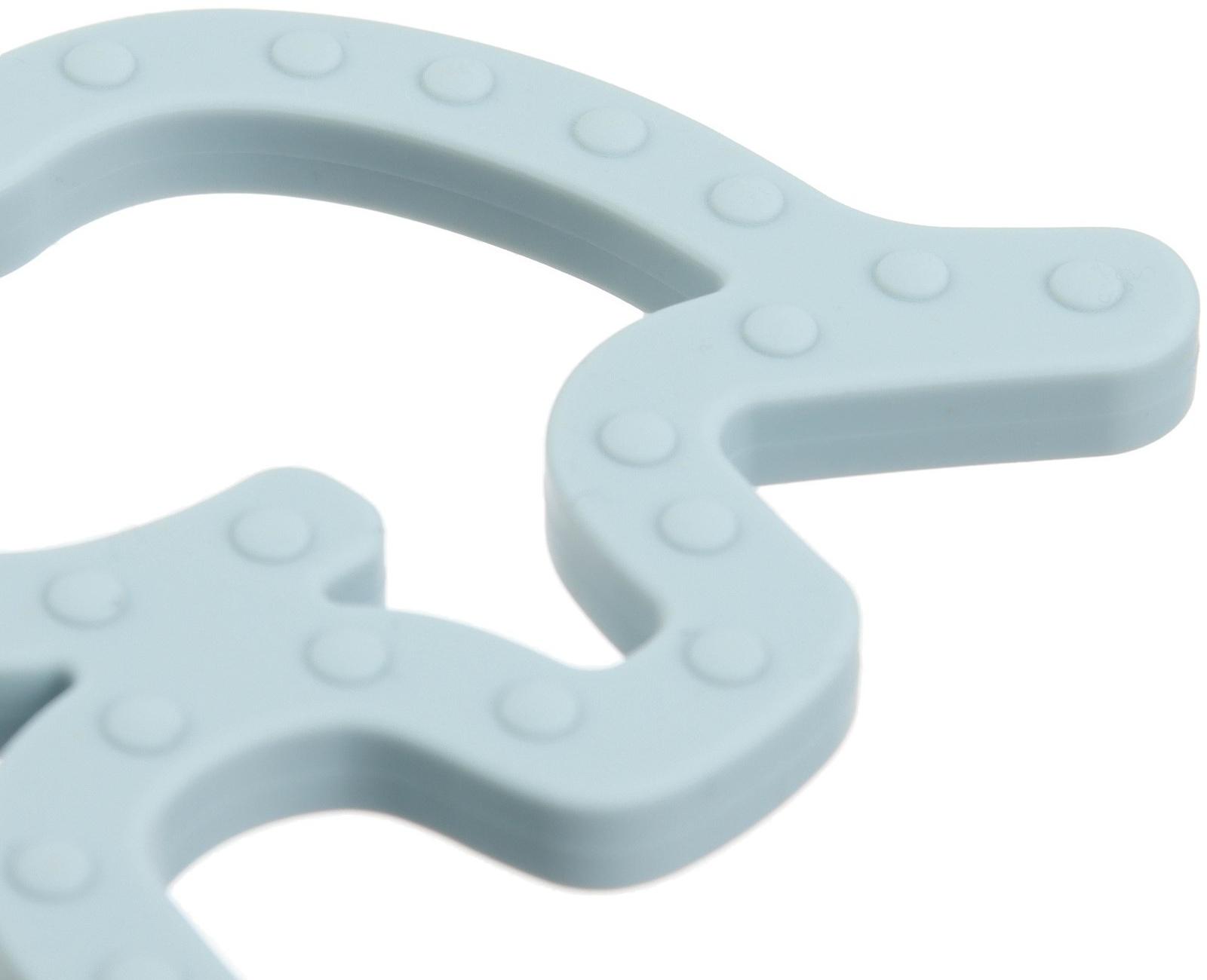 Прорезыватель силиконовый «Слоник», цвет синий, Mum&Baby