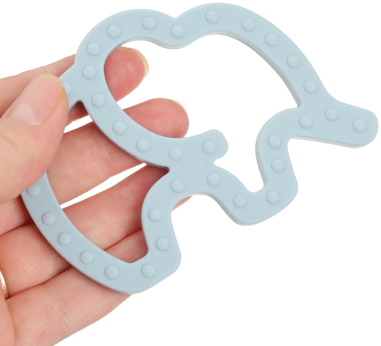 Прорезыватель силиконовый «Слоник», цвет синий, Mum&Baby