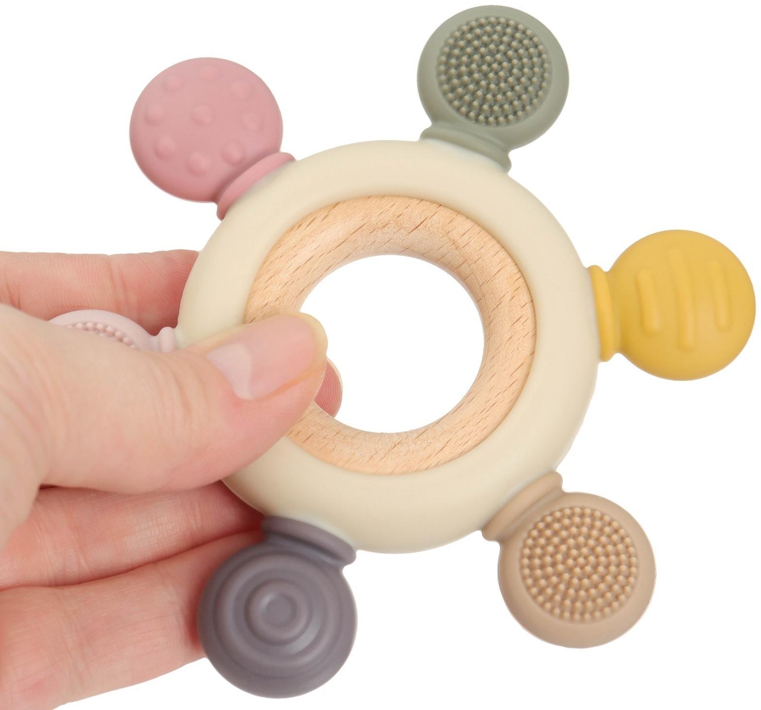 Прорезыватель силиконовый «Массажер», цвет розовый, бежевый, Mum&Baby