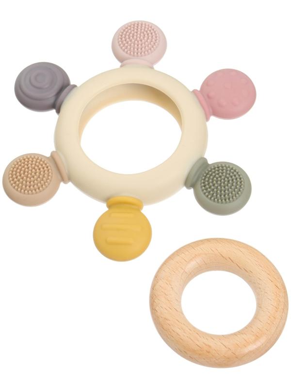 Прорезыватель силиконовый «Массажер», цвет розовый, бежевый, Mum&Baby