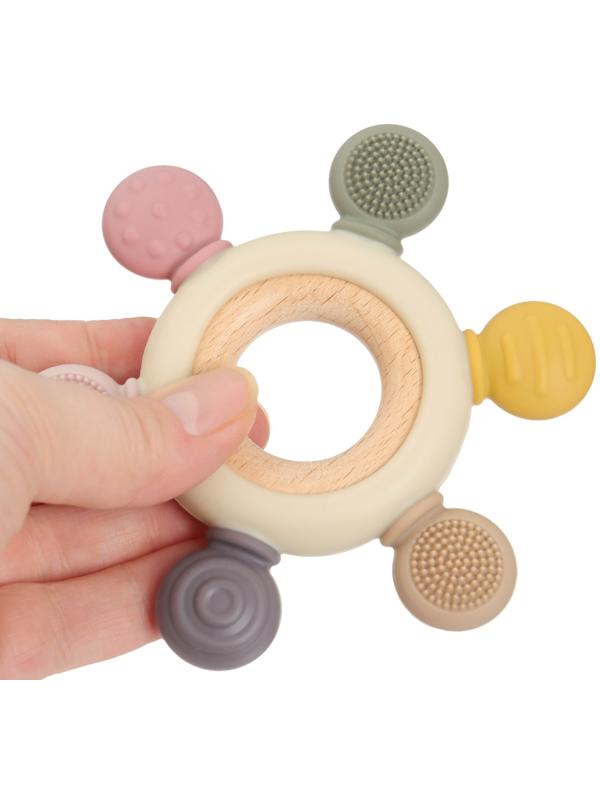 Прорезыватель силиконовый «Массажер», цвет розовый, бежевый, Mum&Baby