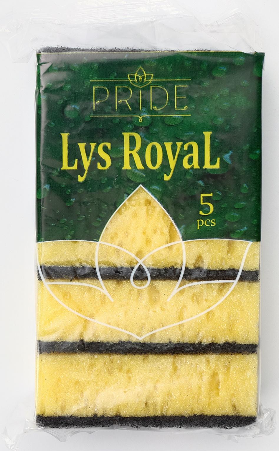 Губка бытовая «Королевская Лилия», 450 г/м2, 105×65×35 мм, абразивное полотно