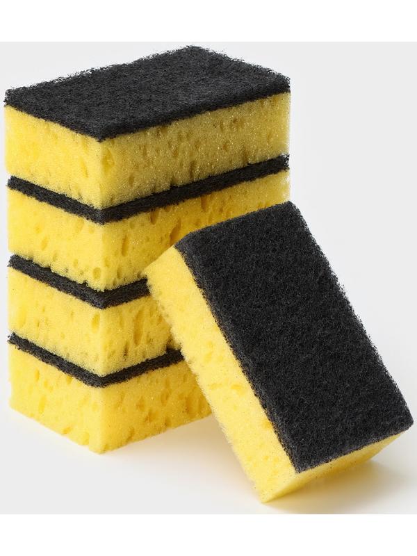 Губка бытовая «Королевская Лилия», 450 г/м2, 105×65×35 мм, абразивное полотно