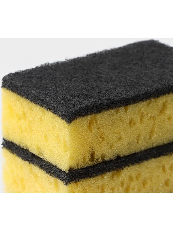 Губка бытовая «Королевская Лилия», 450 г/м2, 105×65×35 мм, абразивное полотно