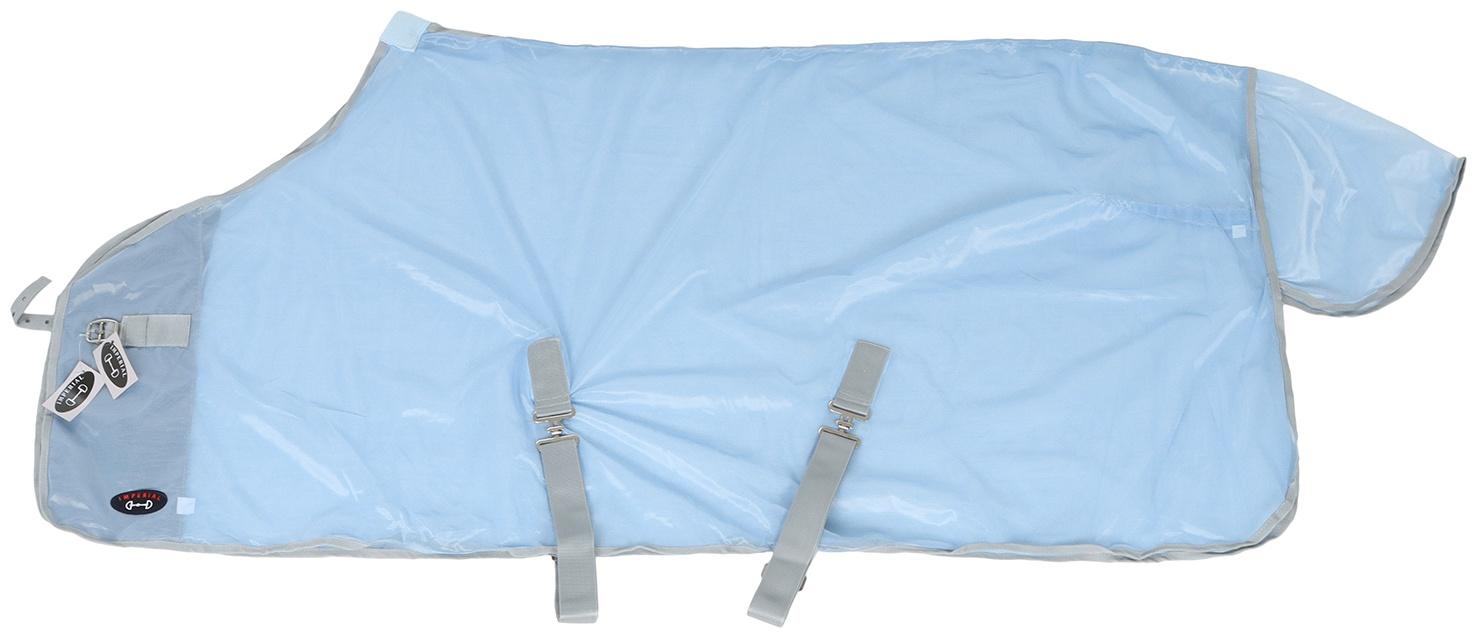 Попона москитная с подпузными ремнями, голубой, 145 см