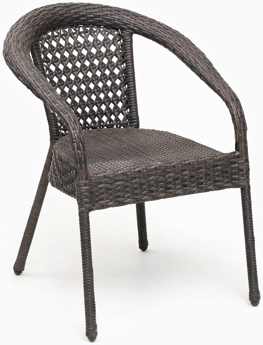 Кресло садовое из искусственного ротанга 60х70х80см венге