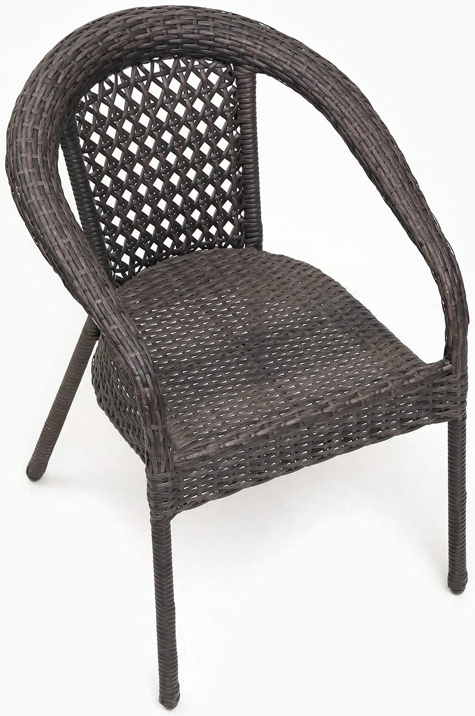 Кресло садовое из искусственного ротанга 60х70х80см венге