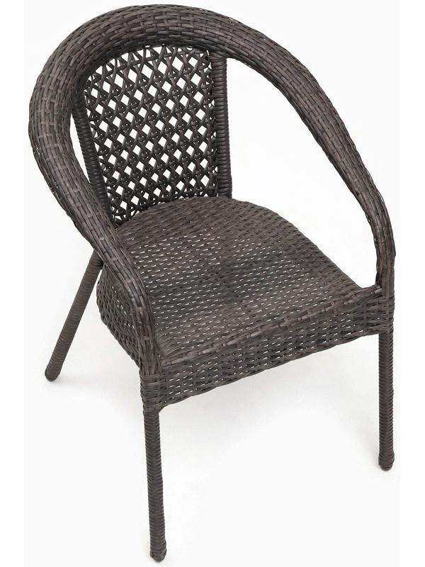 Кресло садовое из искусственного ротанга 60х70х80см венге