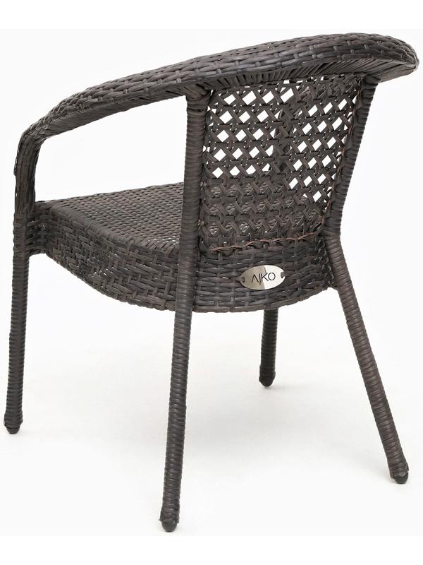 Кресло садовое из искусственного ротанга 60х70х80см венге