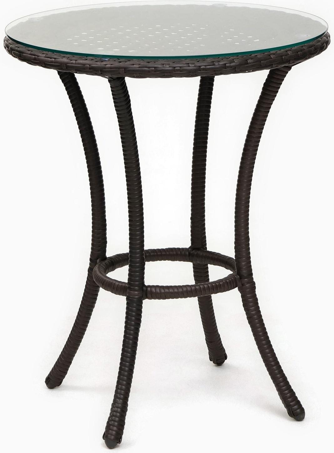 Стол садовый из искусственного ротанга 60х75см венге