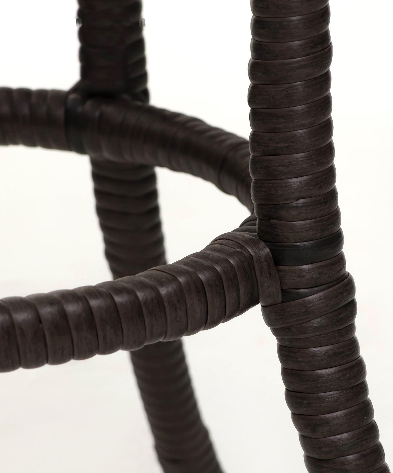 Стол садовый из искусственного ротанга 60х75см венге