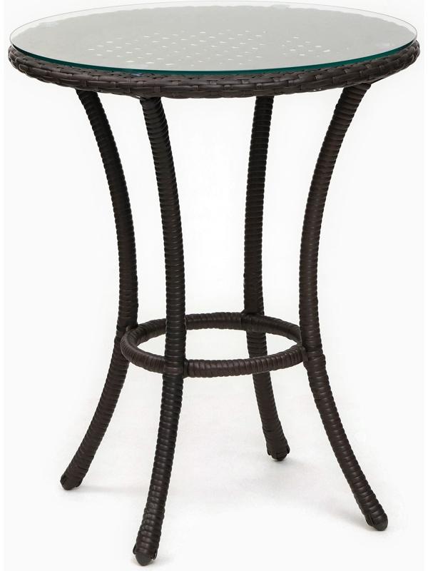 Стол садовый из искусственного ротанга 60х75см венге