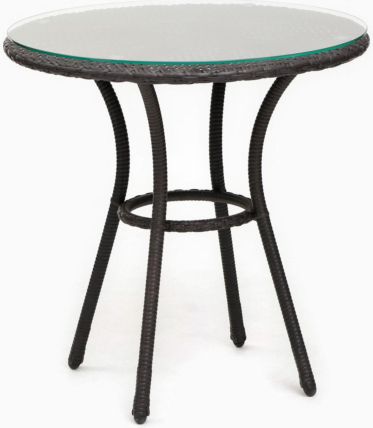 Стол садовый из искусственного ротанга 72х75см венге