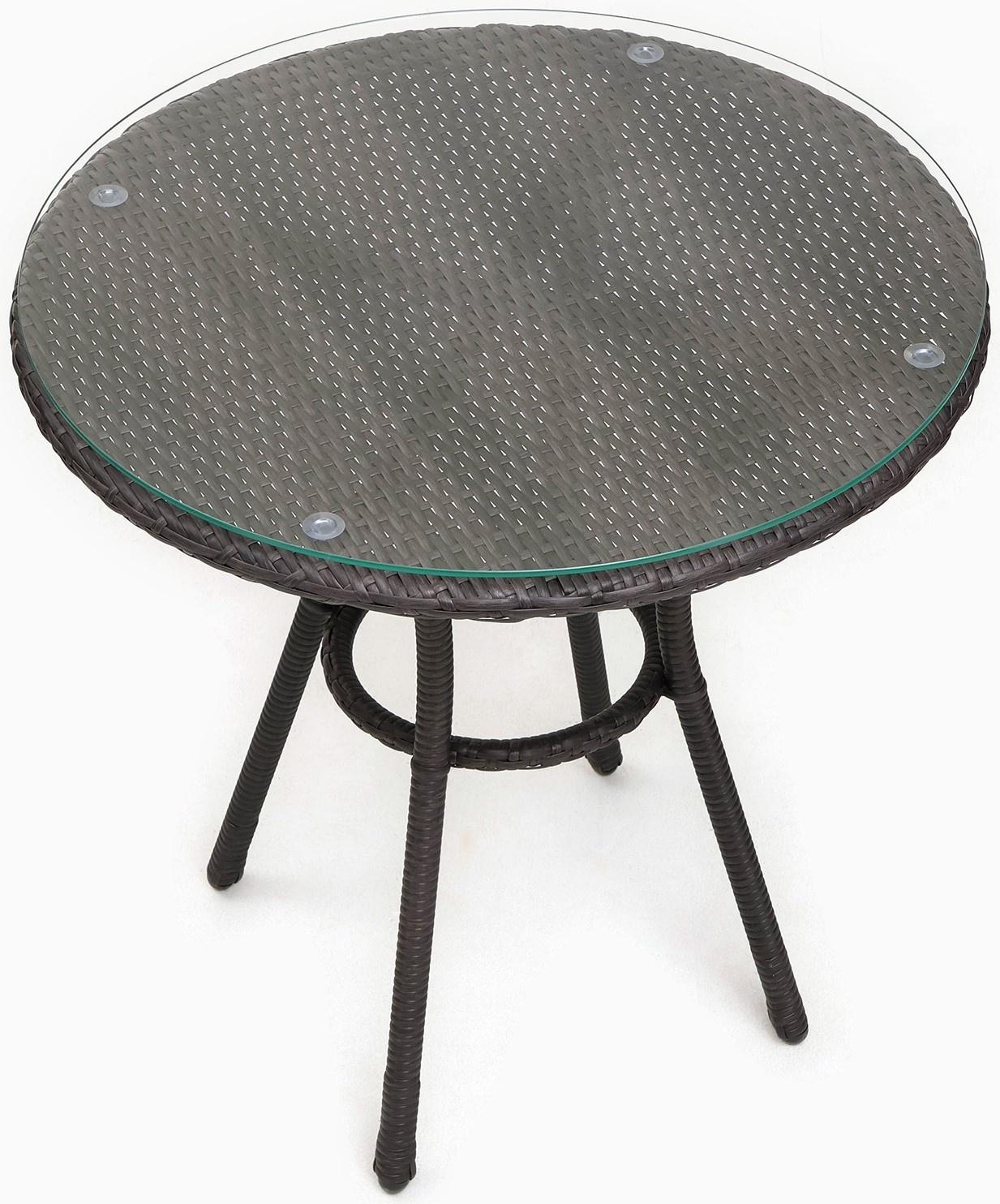 Стол садовый из искусственного ротанга 72х75см венге