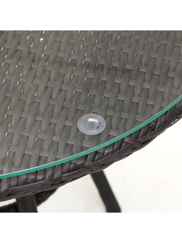Стол садовый из искусственного ротанга 72х75см венге